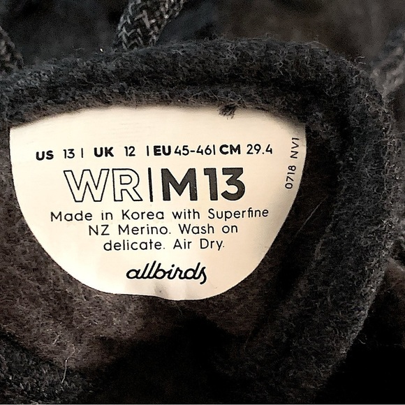 MEN'S Allbirds Dark Gray Wool Runners Size 13 - Picture 4 of 10